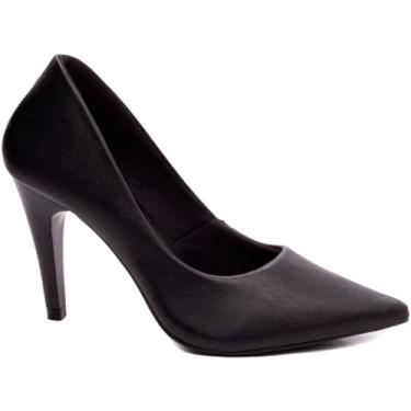 Imagem de Torricella, Sapato Scarpin Salto Alto Bico Fino Stiletto Agulha Feminino 9cm (Preto, BR, Adulto, Numérico, P, 39)