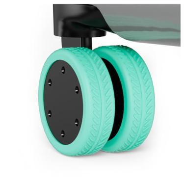 Imagem de TUCANA Capas de rodas de silicone para malas ou rodas de cadeira de escritório, elásticas, silenciosas e à prova de choque (verde), Verde, Natureza