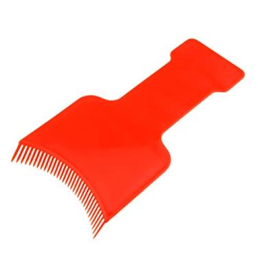 Imagem de Pente de coloração de cabelo para mesa de tintura de cabelo DIY | Conveniente e tingimento | Salão profissional e uso doméstico | Raquete de cabelo laranja