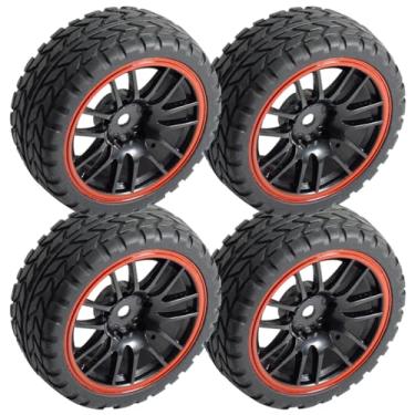 Imagem de Vgoohobby 12mm Hex Wheel Rims & Rubber Tires Compatible with Redcat HPI Tamiya HSP RC 1/10 on-Road Touring Racing Car (Pack of 4)
