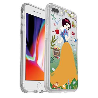 Imagem de OtterBox Symmetry Series Capa Disney Power of Princess para iPhone 8 Plus e iPhone 7 Plus (APENAS) - Embalagem de varejo - Floresta da Bondade (Branca Neve) (floco de prata/transparente/gráfico de