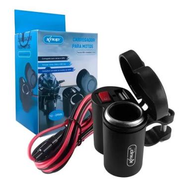 Imagem de Carregador de moto Para Celular 12/24v Motoboy Mototaxi Ifood Rappi Ka