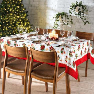 Imagem de Toalha De Mesa Retangular 8 Lugares Döhler 250x160 Natal 111 - Dohler