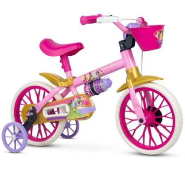 Imagem de Bicicletinha para Menina aro 12 com Rodinha Princesa Nathor, Rosa, Mul
