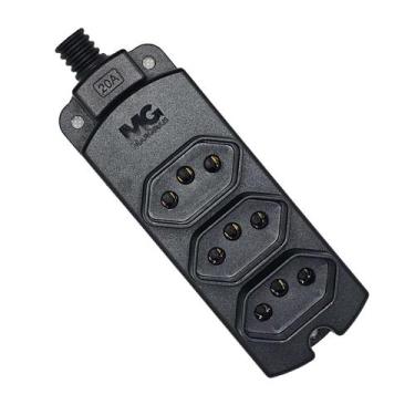 Imagem de Tomada em Barra múltipla Tripla 3 Tomadas 10A/20A PRE 17767 MarGirius