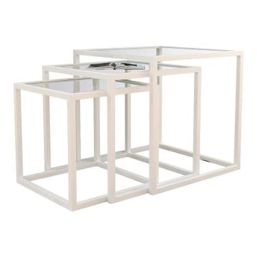 Imagem de Mesa Lateral Trio Isabela Branca