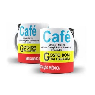Imagem de Caneca Porcelana Café Remédio Canecas De Humor - Villa Caneca