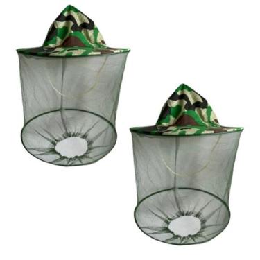 Imagem de Kit 2 Chapéu mosquiteiro anti insetos camuflado para camping - SR APIC