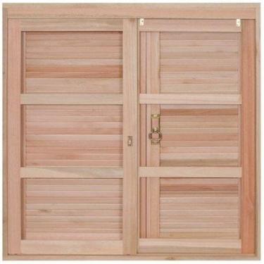 Imagem de Janela de Madeira Veneziana 100x120cm com Caixilho 12cm Ewk 210 Rondos