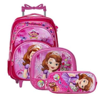 Imagem de Mochila Infantil Feminina Creche Rodinha Princesinha Sofia - TOYS 2U