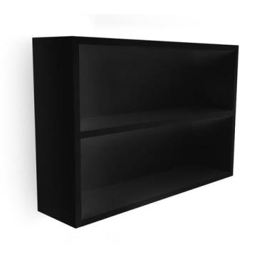 Imagem de Nicho Baixo Decorativo Prateleira em Mdf Preto 60 X 40 - Genus Móveis