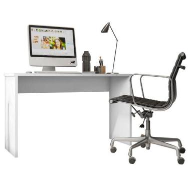 Imagem de Mesa De Computador Gávea Escrivaninha Escritório Cor Branco - Móveis L
