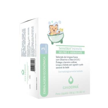 Imagem de Sabonete Infantil SensiSkin GH-Derma Neutro e Hidratante 3 Unidades