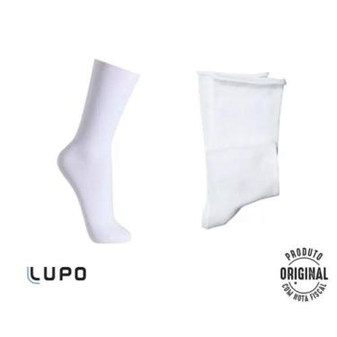 Imagem de Meia Feminina Lupo Sem Punho 4421 - 1 Par, Branco lisa, 34/39
