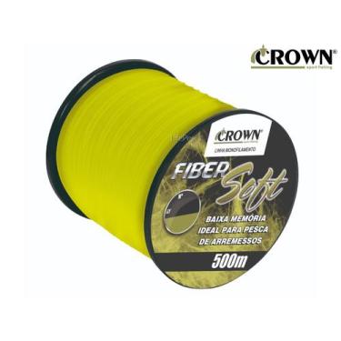 Imagem de Linha Monofilamento Crown Fiber Soft Yellow 0,31mm 19lbs/8,60kg - 500 