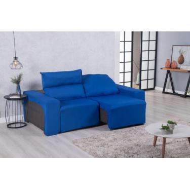 Imagem de Kit Capa Protetor Para Sofá Retrátil 2 Lugares Luxo - Sufelli, Azul Ro