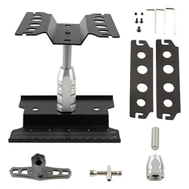 Imagem de Suporte de trabalho de carro RC de liga de alumínio mini chave de 4 vias 17 mm porcas hexagonais ferramentas de reparo para 1/8 1/10 1/12 1/16 1/18 Buggy Truck Crawler On Road Touring Drifting veículo, preto