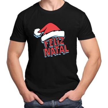 Imagem de Camiseta Masculina Feliz Natal Com Gorro Camisa Final De Ano - SEMPREN