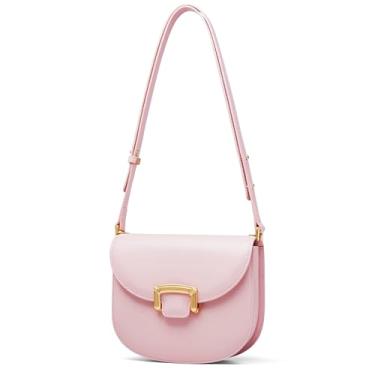 Imagem de LA FESTIN Bolsa tiracolo de couro pequena para mulheres - Bolsa de ombro com alça ajustável bolsa de verão, bolsas de mão., rosa, Small