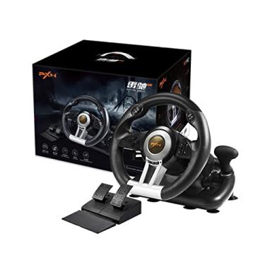 Imagem de PXN V3IIBK PC Racing Wheel Game Steering Wheel, Used - Like New Driving Wheel Volante PC 180 Degree Racing with Pedal for Windows PC, PS3, PS4(black02)