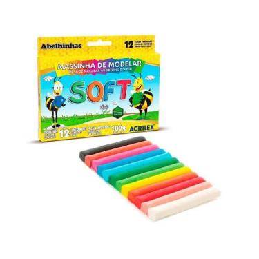 Imagem de Massinha De Modelar Criativa 60 Rolos Coloridos - 5 Caixas - Acrilex