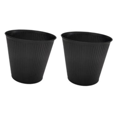 Imagem de Generic 2 Peças Baldes para Flores E Vasos de Plantas com Recipiente para Pincéis, Preto, Tamanho real