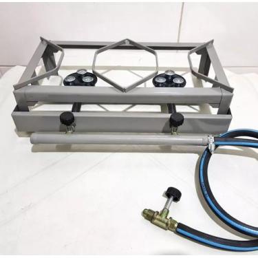 Imagem de Fogão Industrial Alta Pressão 2 Bocas + Mangueira E Registro - Univers