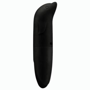 Imagem de Vibrador Ponto G Aveludado com Formato Golfinho - Sensual Love, Preto