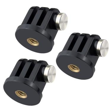 Imagem de SOONSUN Pacote com 3 adaptadores de tripé para câmeras de ação - Compatível com GoPro Hero 13, 12, 11, 10, 9, 8, 7, 6, 5, 4, 3+, 3, Session, Fusion, AKASO, SJCAM, DJI Osmo Action - Aço inoxidável 316