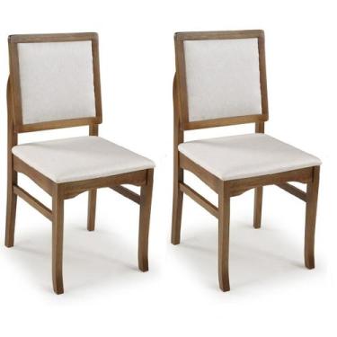 Imagem de Combo 2 Cadeiras Estofadas no Acento e Encosto Modelo Bella - Bem Móve