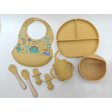 Imagem de Kit 8 Introdução Alimentar Silicone Talheres De Bebê SE506 - BUBULE SE