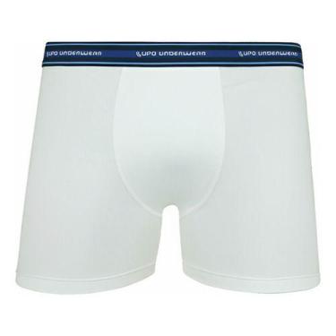 Imagem de Cueca Boxer Lupo 523-002 Cós Com Elástico Suave Algodão, Branco 003, P