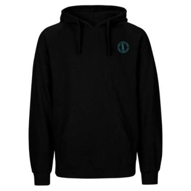 Imagem de Blusa de Frio Flanelada Preta Moletom Canguru Estampas Variadas - Rela