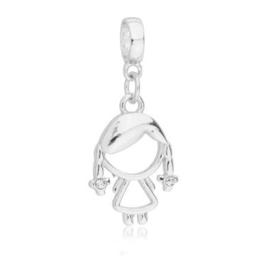 Imagem de Berloques Família Filhos Menina Menino Banhado a Prata 925 - WORK SEMI