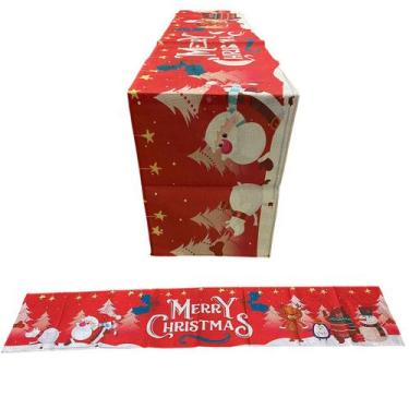 Imagem de Caminho de Mesa Passadeira Toalha Natal Natalino Trilho Mesa de Jantar