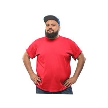Imagem de Camiseta Masculina Algodão Plus Size XGG Vermelho - Del France, G1