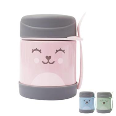 Imagem de Pote Térmico Para Papinha Alimentação Infantil Conserva Gumy Azul Rosa