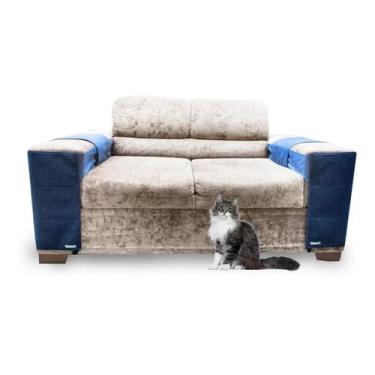 Imagem de Arranhador Gatos Protetor Braço Sofá Grande 2 Peças Lado Direito e Esq