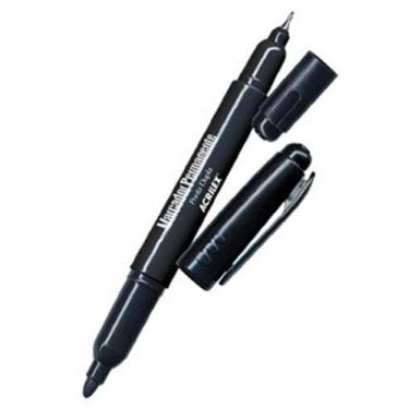 Imagem de Marcador Permanente Ponta Dupla - 520 Preto Acrilex