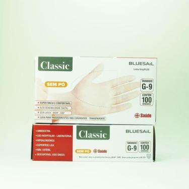 Imagem de Luvas Descartável Sem Pó Bluesail Classic - 200 Unid,  G