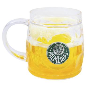 Imagem de Caneca Cerveja Base Grossa 400ml - Palmeiras - Mileno