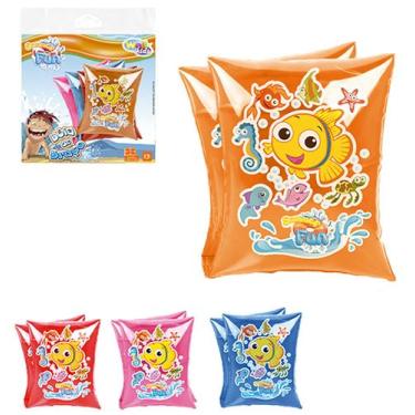 Imagem de Boia de braço peixinhos  infantil menino meninas 17,5x13,5cm - wellmix