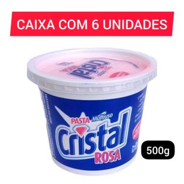 Imagem de Pasta Cristal Rosa 500g, 6 Unidades