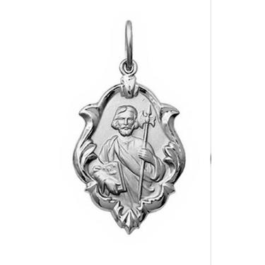 Imagem de Pingente Pequeno 1.3cm Nossa Senhora Aparecida Ouro 18k Branco k070 - 