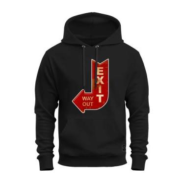 Imagem de Moletom Way Out Blusão Inverno Canguru Flanelado Tecido Macio - Nexsta