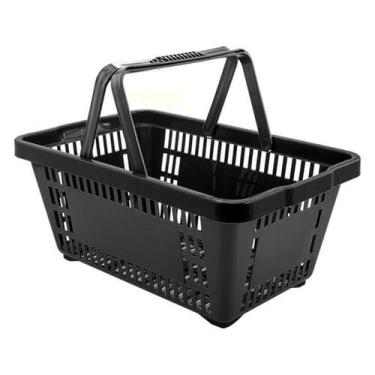 Imagem de Cesta de compras plástica 16l preta - SUPIZZ