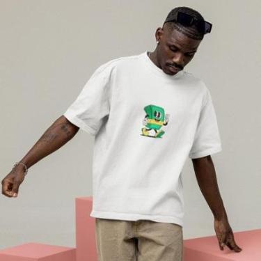 Imagem de Camiseta Techmalhas Oversized Reta Academia Básica Masculina-Masculino