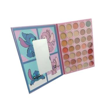 Imagem de Paleta de sombras Stitch 35 cores com espelho 16,5 x 26,5 cm - Smacttu