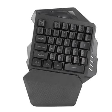 Imagem de Teclado para Jogos de Uma Mão, 35 Teclas 2.4Ghz Sem Fio RGB Retroiluminado Mini Teclado para Jogos Com Tecla Embutida Mini Teclado Portátil Recarregável de 2000mAh para Computador