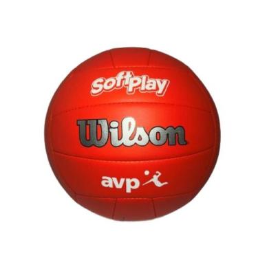 Imagem de Bola Volei Wilson AVP Soft Play Oficial, Vermelho